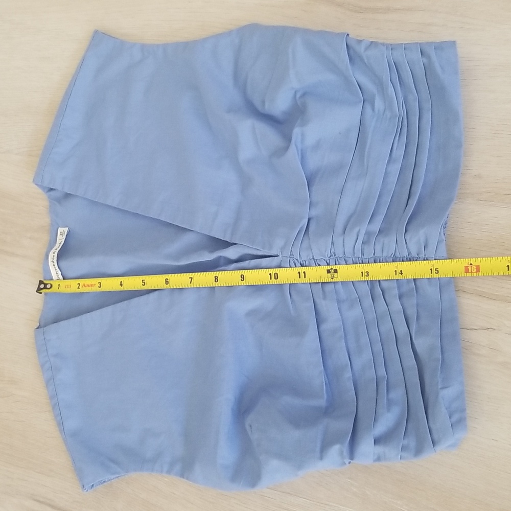 Abercrombie & Fitch Sky Blue Ruched Blouse - Picture 6 of 6